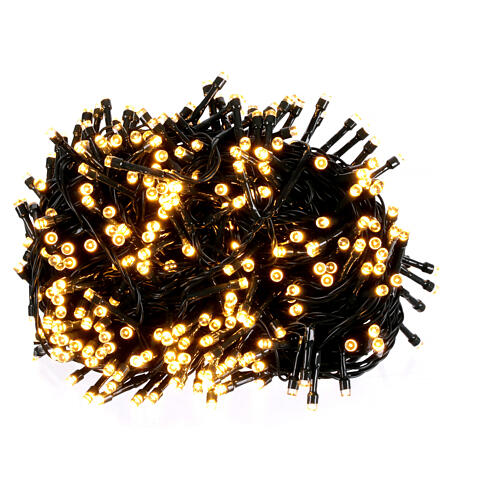 Catena luminosa 480 led luce calda con pannello solare 24m 4