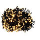Catena luminosa 480 led luce calda con pannello solare 24m s4