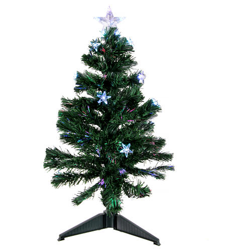 Christmas tree 80 cm fiber optics 17 RGB LEDs PVC for indoor use 2