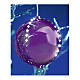 Purple globe of 76 cold white ultra bright LED lights, 6 in diameter, snowfall effect, indoor decoration s1