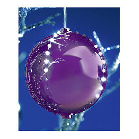 Sphere 76 cold white ultra bright purple LEDs 15 cm snow effect for indoor use