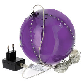 Sphere 76 cold white ultra bright purple LEDs 15 cm snow effect for indoor use