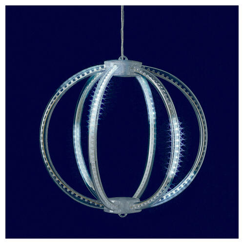 Lichterkugel mit Schneefalleffekt, 360 LED, kaltweiß – Ø 48 cm, für innen und außen 1