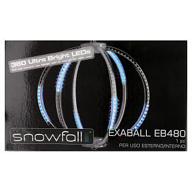 Esfera Snowfall 360 LEDs ultra luminosos brancos frios 48 cm efeito neve