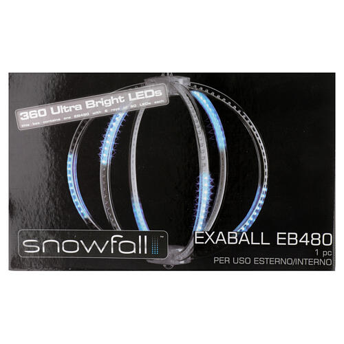 Esfera Snowfall 360 LEDs ultra luminosos brancos frios 48 cm efeito neve 2