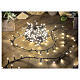 Catena 100 LED minilucciole bianco caldo pannello solare giochi luce 20 mt est s1