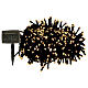 Chain of 100 LED mini fireflies warm white solar panel light games 20 m ext s2