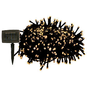 Lichterkette, solarbetrieben, 200 warmweiße LEDs, 20 m, Außenbereich