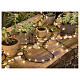 Christmas light chain of 200 warm white LED lights, solar panel, plays of light, 66 ft, outdoor s1