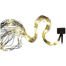 Lichterkaskade mit 200 LEDs, warmweiß, solarbetrieben – 2 m