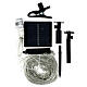 Cascata luminosa 450 maxi gocce LED bianco caldo pannello solare h 2,5 m s3