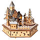 Christmas village set: church and Christmas carolers, animated tree, 6x6x8 in s4