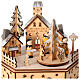 Pueblo Navidad iglesia coro carillón árbol movimiento 15x15x20 cm s2