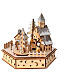 Villaggio Natale chiesa coro carillon albero movimento 15x15x20 cm s3
