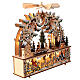 Wooden Christmas village set: illuminated forest with spinning tree and propeller, 16x16x4 in s5