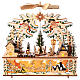Villaggio natalizio legno bosco illuminato movimento eliche albero 40x40x10 cm s1