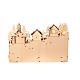 Christmas wooden village set: snowy slope with church, lights and motion, 12x18x4 in s6