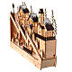 Christmas village snowy slope wooden church moving lights 30x45x10 cm s4