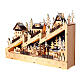 Wooden Christmas village set: snowy slope with lights and motion, 12x18x4 in s3