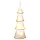 Albero vetro led bianco caldo 20 cm vetro satinato cristalli ambra s1