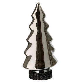 Sapin verre fumé 20 LEDs blanc chaud 30 cm pour intérieur