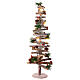 Wooden spiral tree with pinecones and berries, 22 in, 10 LED lights s1