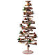 Sapin spirale paillettes 15 LEDs blanc chaud 70 cm baies pommes de pin s3