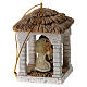 Nativité miniature cabane résine différents modèles style baby 7x5x5 cm s3