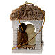 Nativité miniature cabane résine différents modèles style baby 7x5x5 cm s4