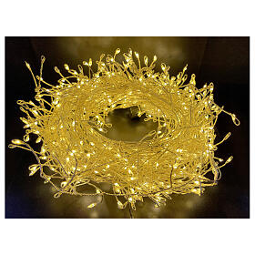 Corrente agrupamento 750 gotas LED branco quente temporizador int/ext 15 m