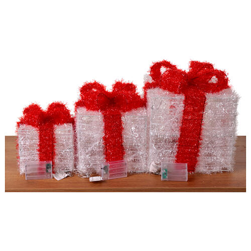 Luce set 3 pacchi regalo bianco caldo LED uso interno 6