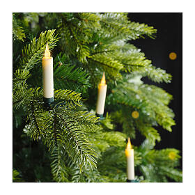 Set of 10 LED candles for indoor Christmas tree