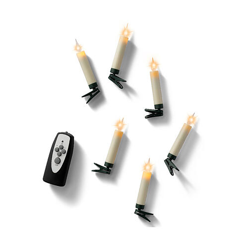 Set of 10 LED candles for indoor Christmas tree 3