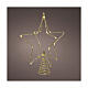 Baumspitze Stern aus Metall, goldfarben, mit LED-Beleuchtung – 25 × 20 cm, 20 warmweiße LEDs, für Innenbereiche s1