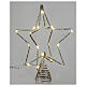 Puntale stella luci 20 LED 25x20 cm albero di Natale s3