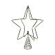 Silver star-shaped Christmas tree topper with 20 LEDs, 10x8 in s2