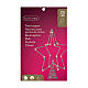 Puntale albero Natale 25x20 cm bianco caldo stella luci LED s4