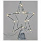 Ponta árvore Natal 25x20 cm branco quente estrela luzes LED s3