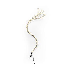 Pflanzenbeleuchtung – 80 cm, 60 Mikro-LEDs, warmweiß, silberfarben, für Innen- und Außenbereich