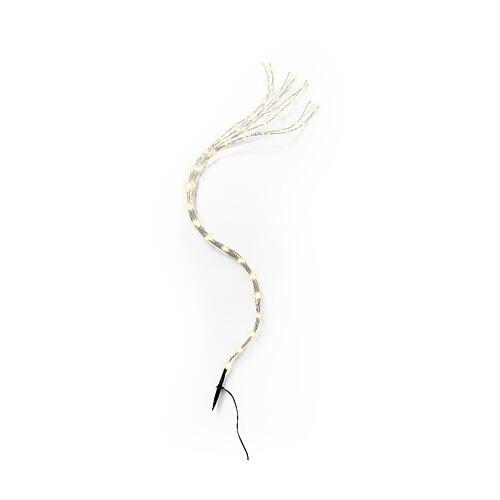 Cortina prateada de luzes para plantas interior e exterior 60 microLEDs 80 cm 6