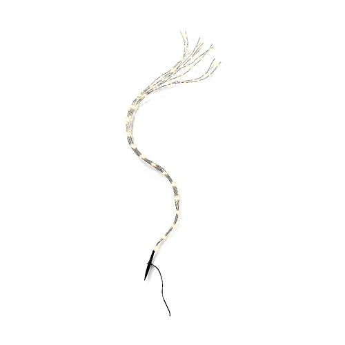 Cortina luces para plantas 160 microLED interior exterior plata 100 cm largo 3