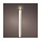 Set 2 velas blancas LED mecha cera h 25 cm interior candelabro s1