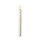 Set 2 velas blancas LED mecha cera h 25 cm interior candelabro s3