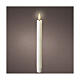 Set 2 candele bianche LED stoppino cera h 25 cm interno candelabro s1