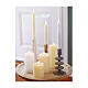 Set 2 velas para candelabro 25 cm LED mecha de cera s2