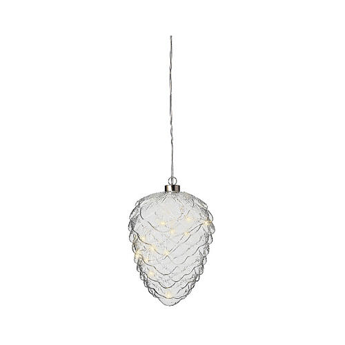 Luce natalizia micro LED pigna h 20 cm diametro 15 cm 3