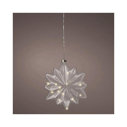 Luce micro LED Natale fiore diametro 19 cm uso interno 1