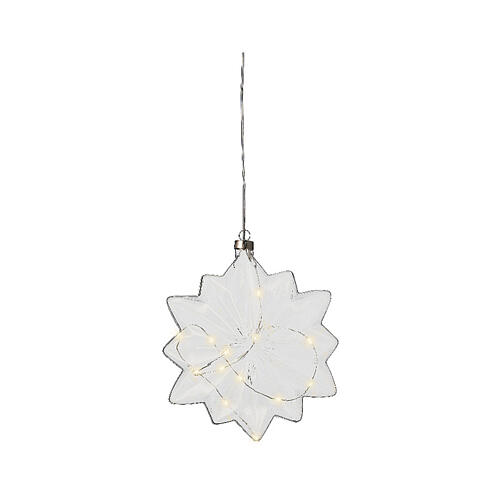 Luce micro LED Natale fiore diametro 19 cm uso interno 3