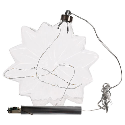 Luce micro LED Natale fiore diametro 19 cm uso interno 5