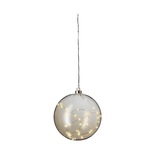 Pallina micro LED ambra diametro 20 cm uso interno decorazione 3